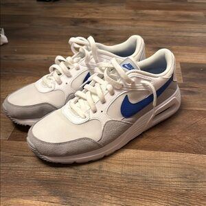 Nike air max White and Blue Athletic Shoes